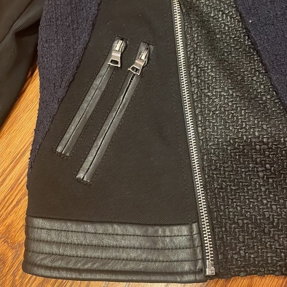 Rebecca Taylor Woman’s Navy Blue and Black Jacket Size 4 - Picture 6 of 7